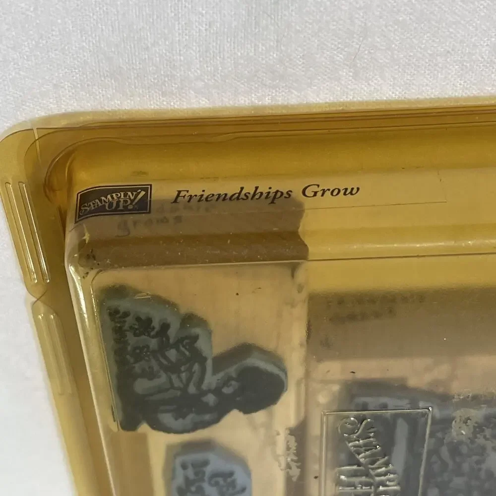 Stampin' Up Friendships Grow Stamp Set 1998 Missing One Saying. Original Box.
